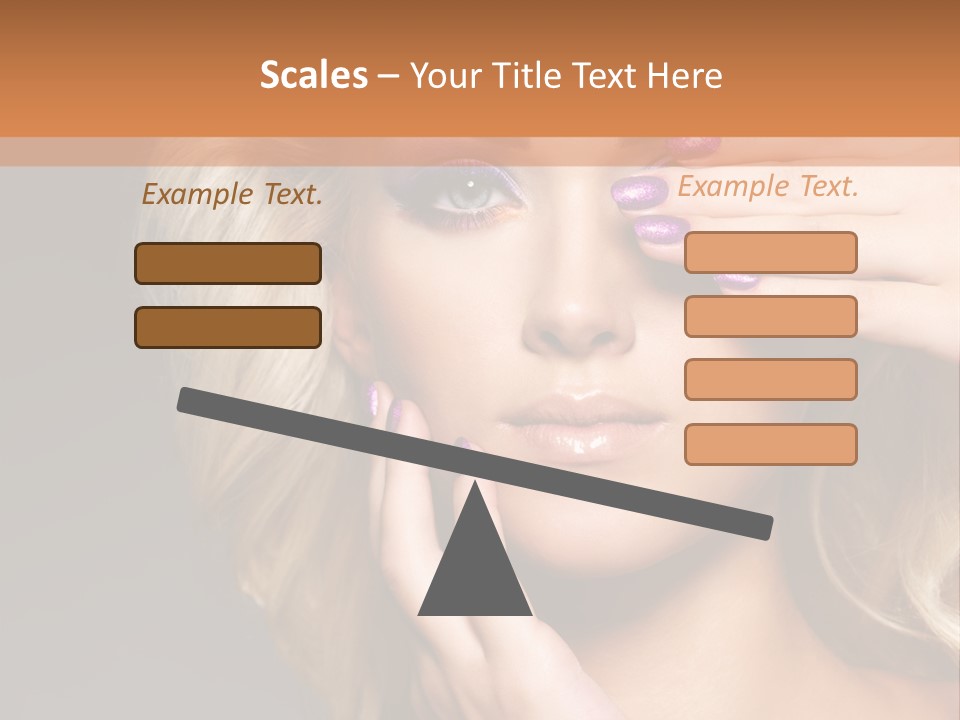 Girl Female Beautiful PowerPoint Template
