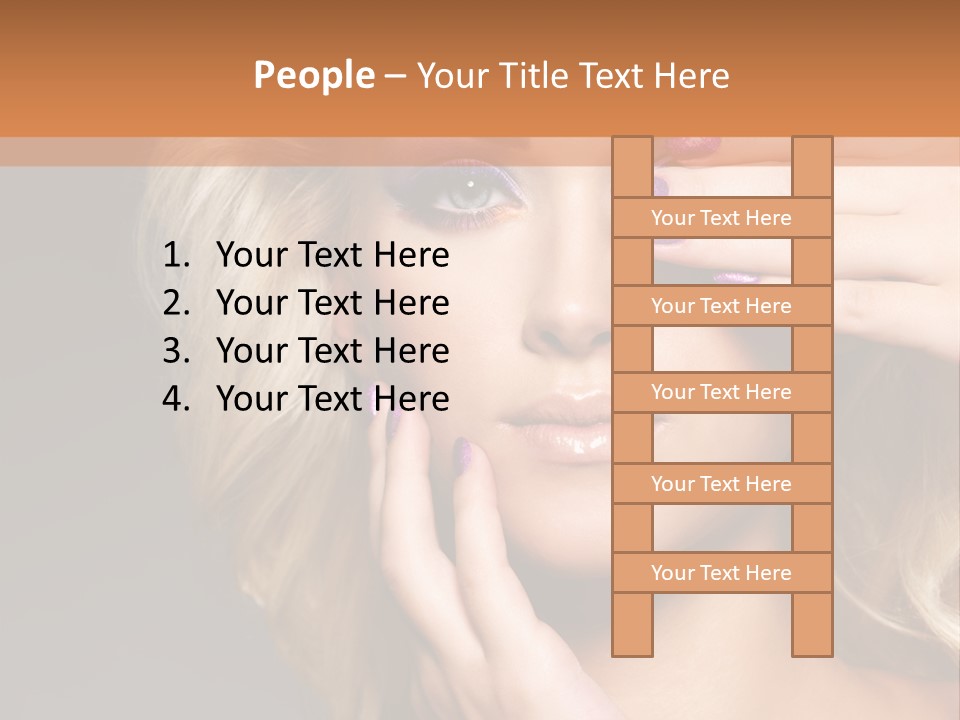 Girl Female Beautiful PowerPoint Template