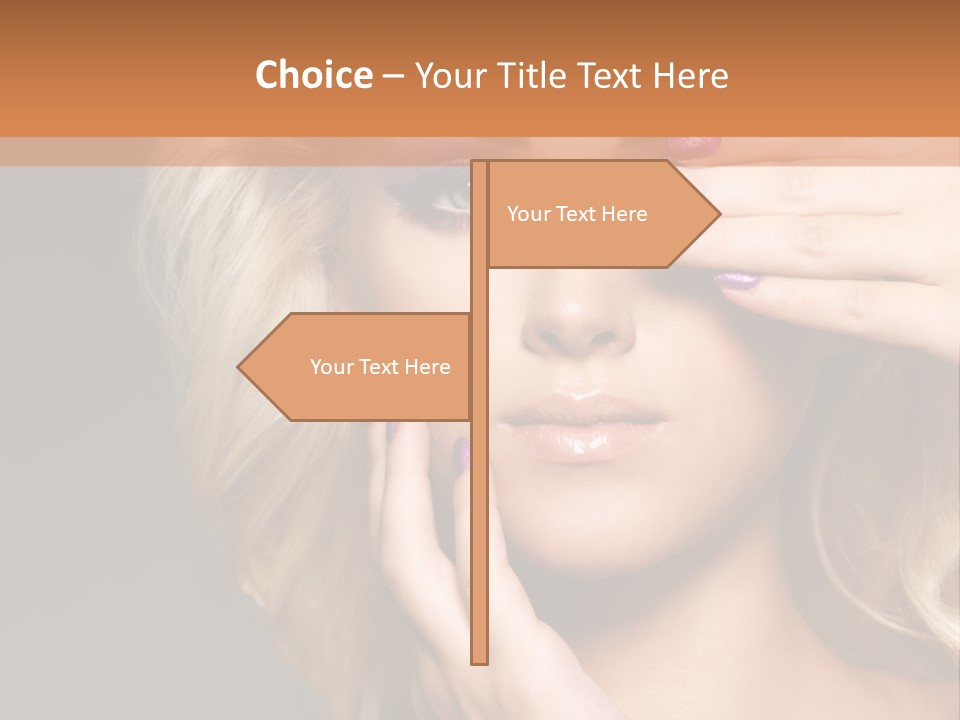 Girl Female Beautiful PowerPoint Template