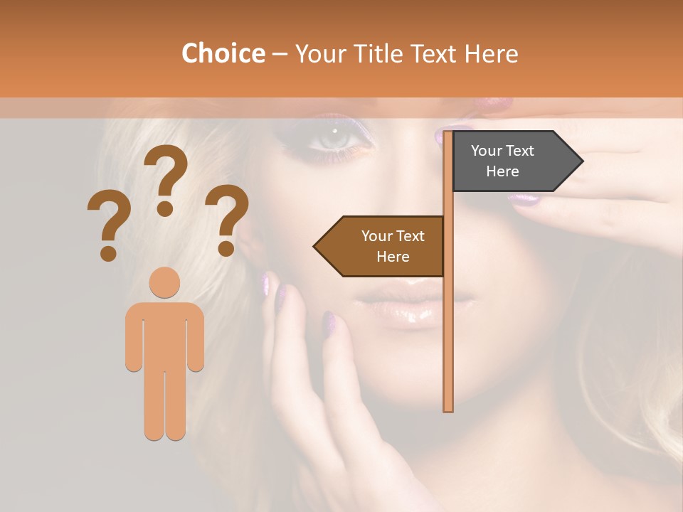 Girl Female Beautiful PowerPoint Template