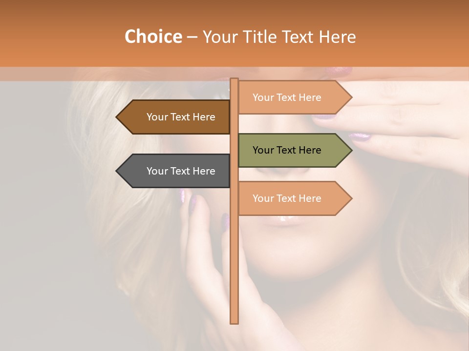 Girl Female Beautiful PowerPoint Template