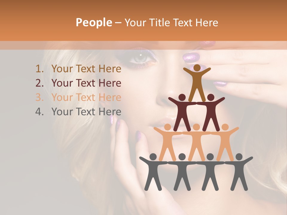 Girl Female Beautiful PowerPoint Template