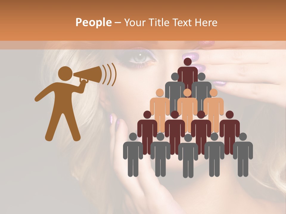 Girl Female Beautiful PowerPoint Template