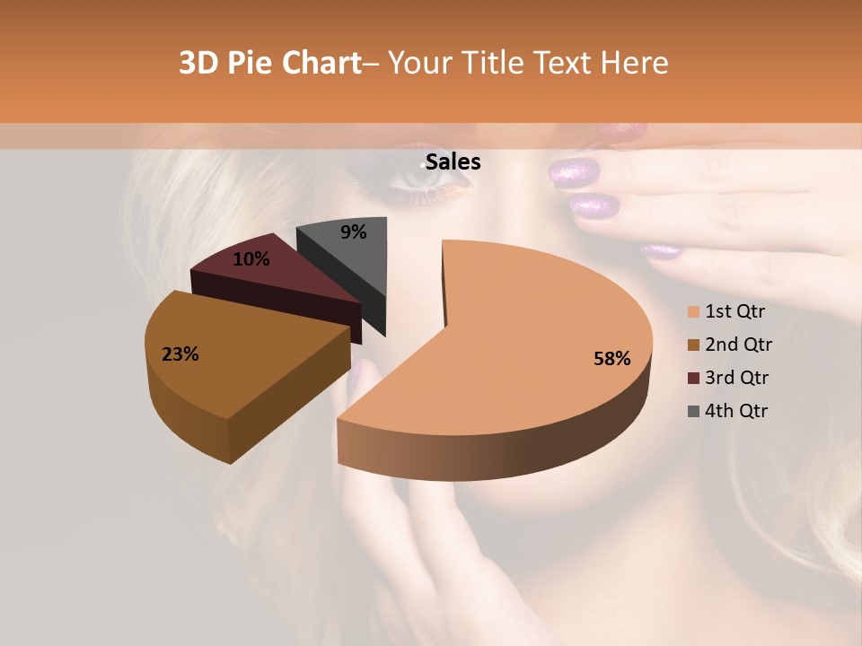 Girl Female Beautiful PowerPoint Template