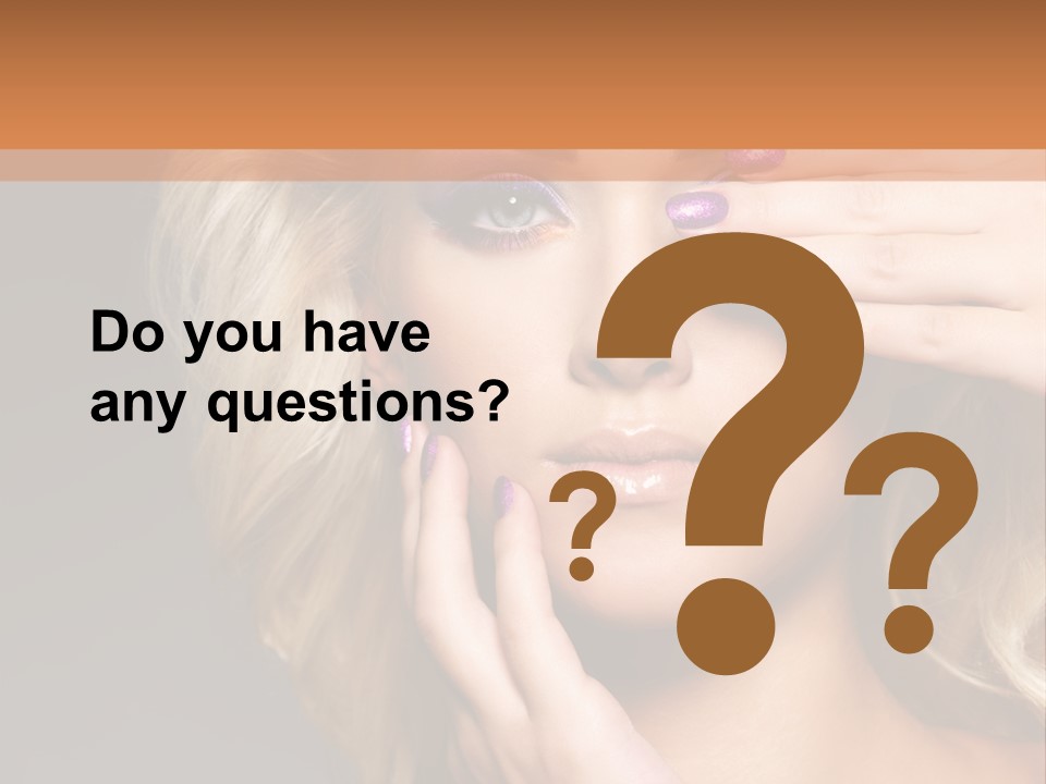 Girl Female Beautiful PowerPoint Template