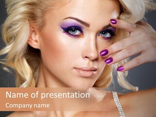 Face Elegance Manicure PowerPoint Template