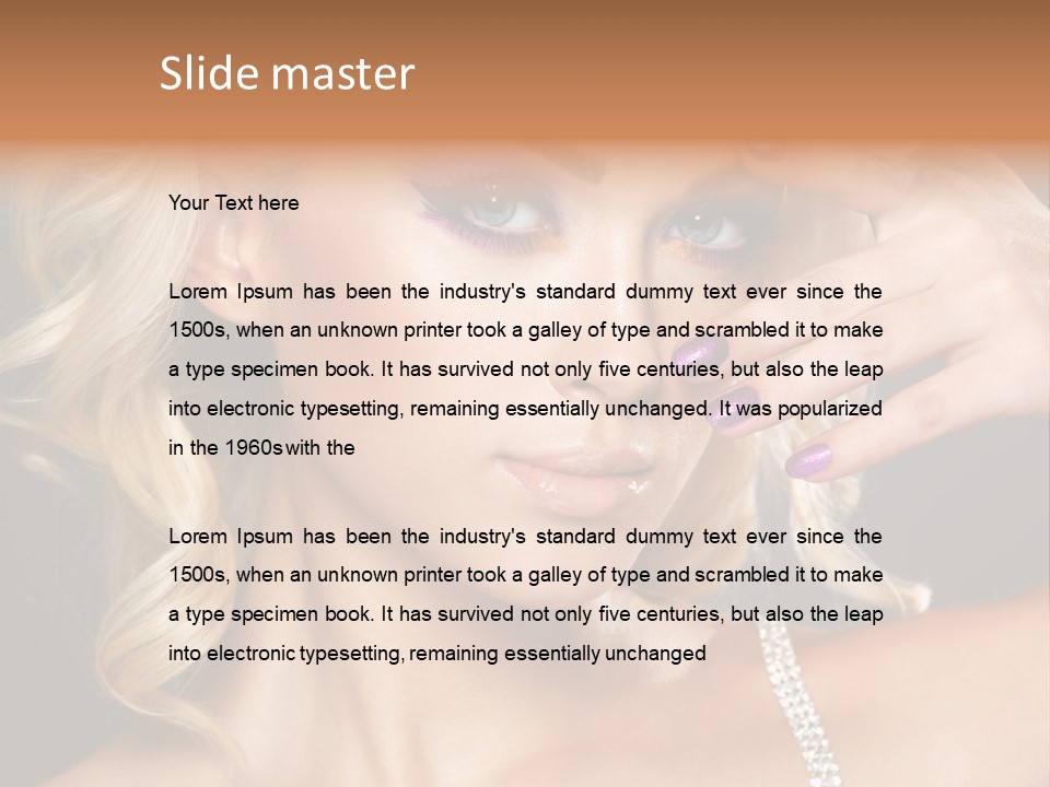 Face Elegance Manicure PowerPoint Template