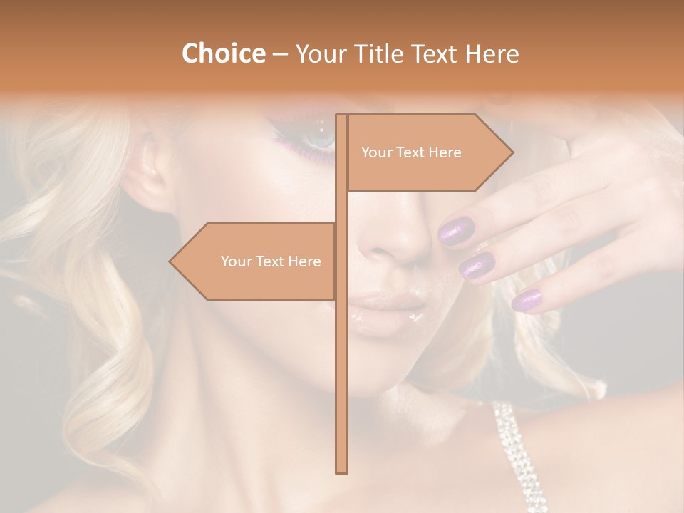 Face Elegance Manicure PowerPoint Template