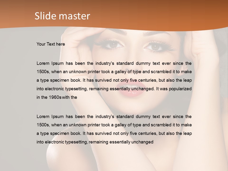 Beautiful Nails Woman Beauty Nails PowerPoint Template