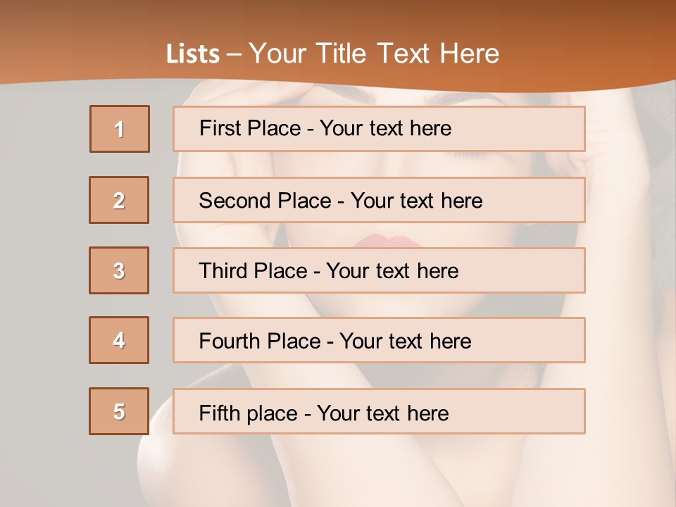 Beautiful Nails Woman Beauty Nails PowerPoint Template