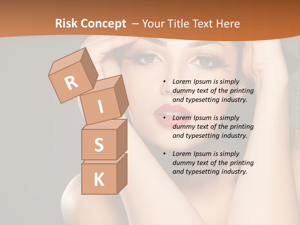 Beautiful Nails Woman Beauty Nails PowerPoint Template