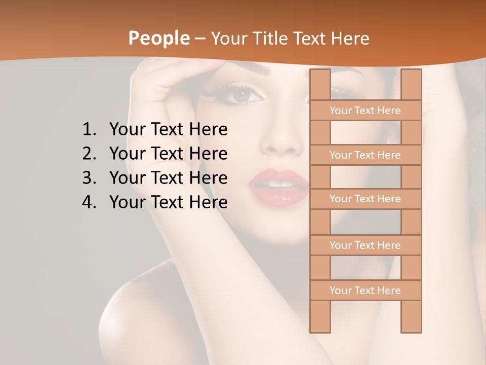 Beautiful Nails Woman Beauty Nails PowerPoint Template