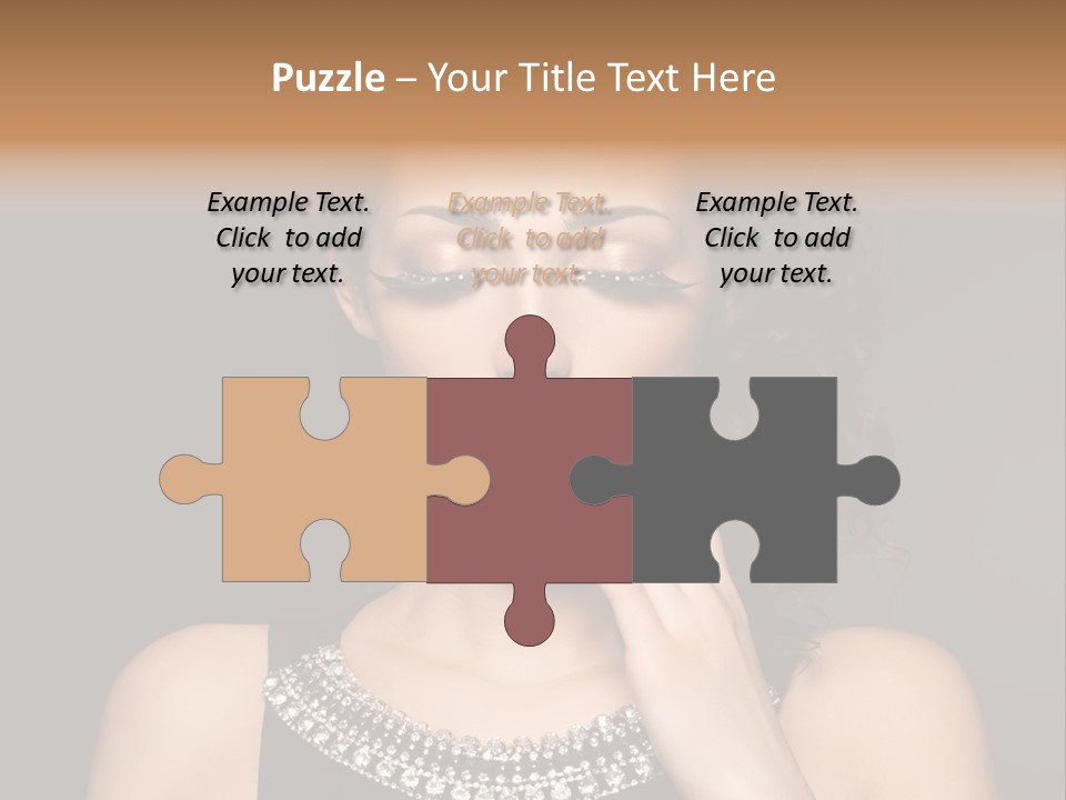 Eyeshadow Beauty Nails Red Lips PowerPoint Template