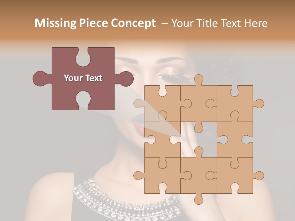 Eyeshadow Beauty Nails Red Lips PowerPoint Template