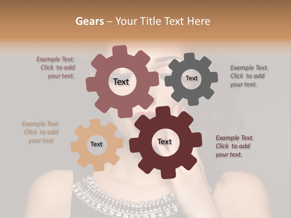 Eyeshadow Beauty Nails Red Lips PowerPoint Template