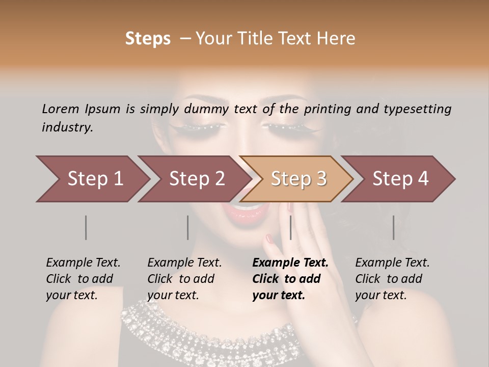 Eyeshadow Beauty Nails Red Lips PowerPoint Template