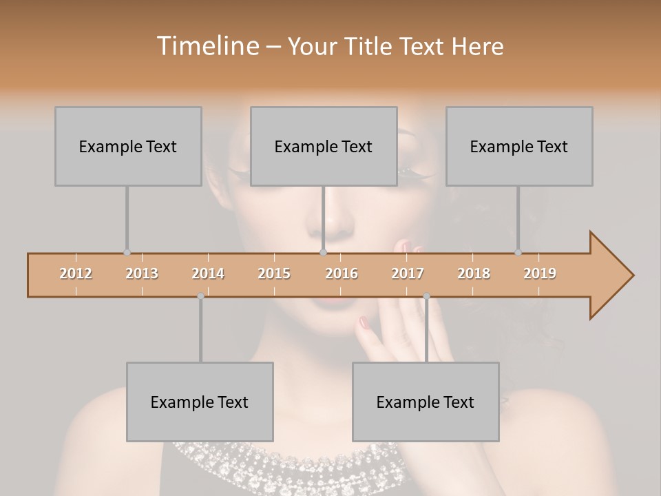 Eyeshadow Beauty Nails Red Lips PowerPoint Template