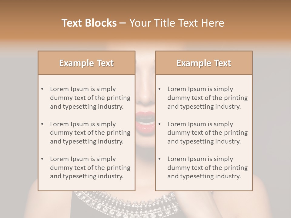 Eyeshadow Beauty Nails Red Lips PowerPoint Template