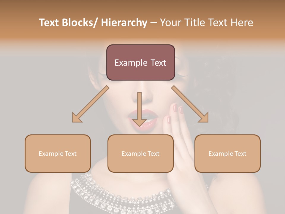 Eyeshadow Beauty Nails Red Lips PowerPoint Template