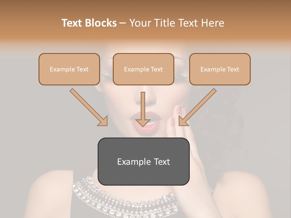 Eyeshadow Beauty Nails Red Lips PowerPoint Template