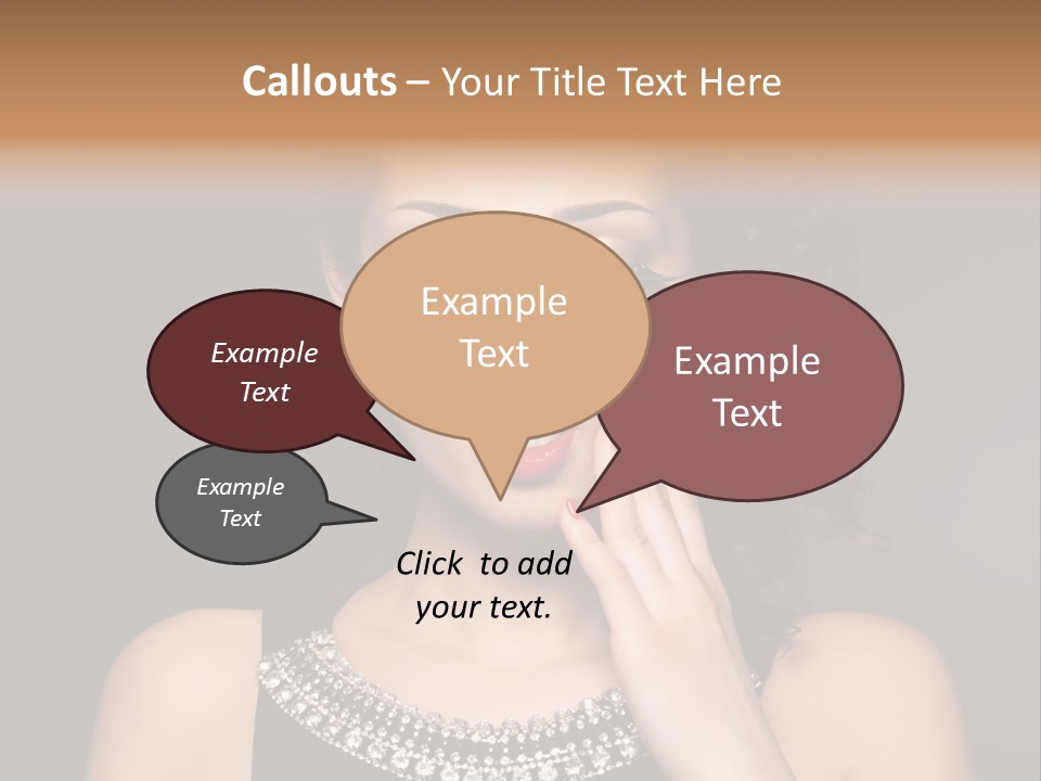 Eyeshadow Beauty Nails Red Lips PowerPoint Template