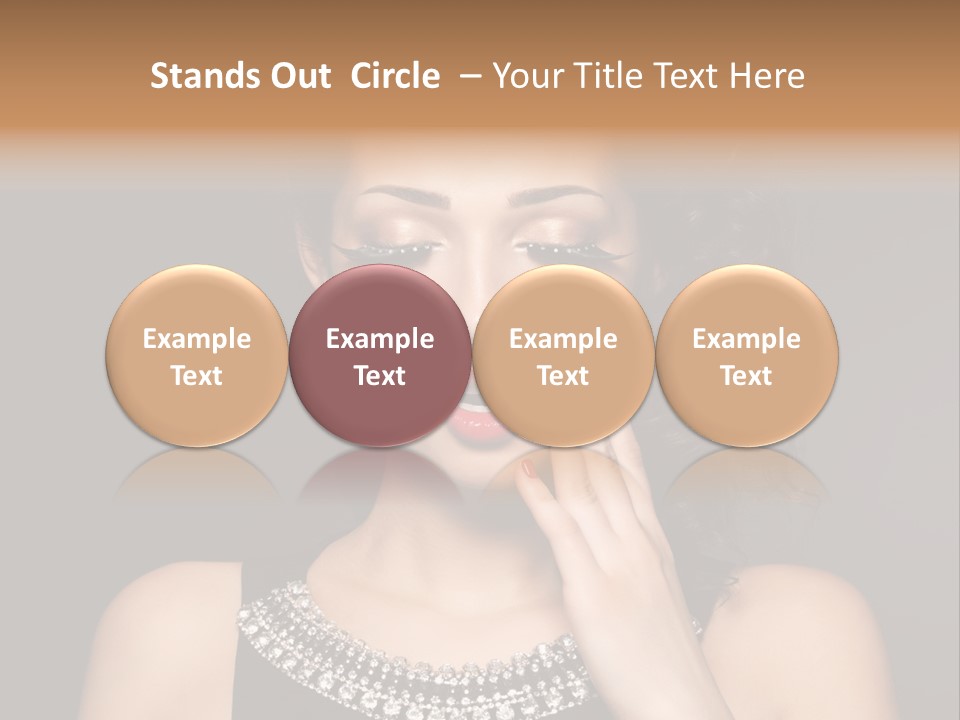 Eyeshadow Beauty Nails Red Lips PowerPoint Template