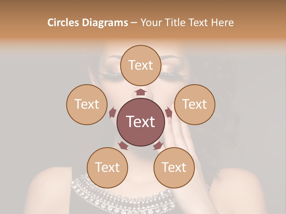 Eyeshadow Beauty Nails Red Lips PowerPoint Template