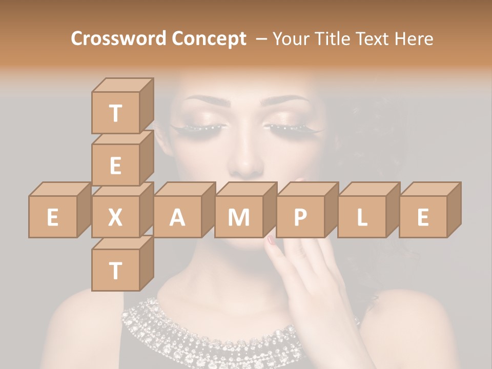 Eyeshadow Beauty Nails Red Lips PowerPoint Template