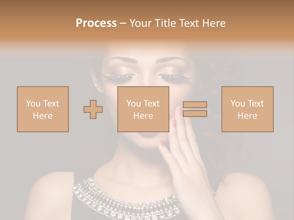 Eyeshadow Beauty Nails Red Lips PowerPoint Template