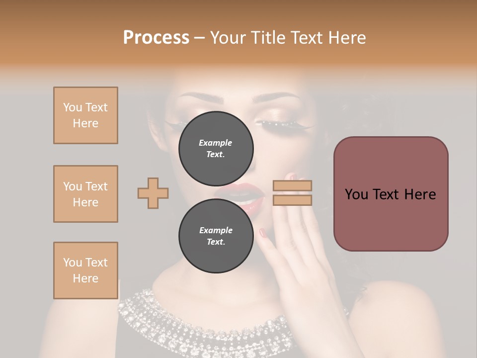 Eyeshadow Beauty Nails Red Lips PowerPoint Template