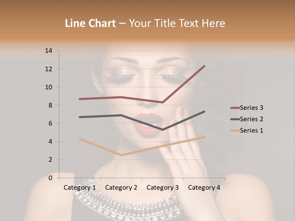 Eyeshadow Beauty Nails Red Lips PowerPoint Template