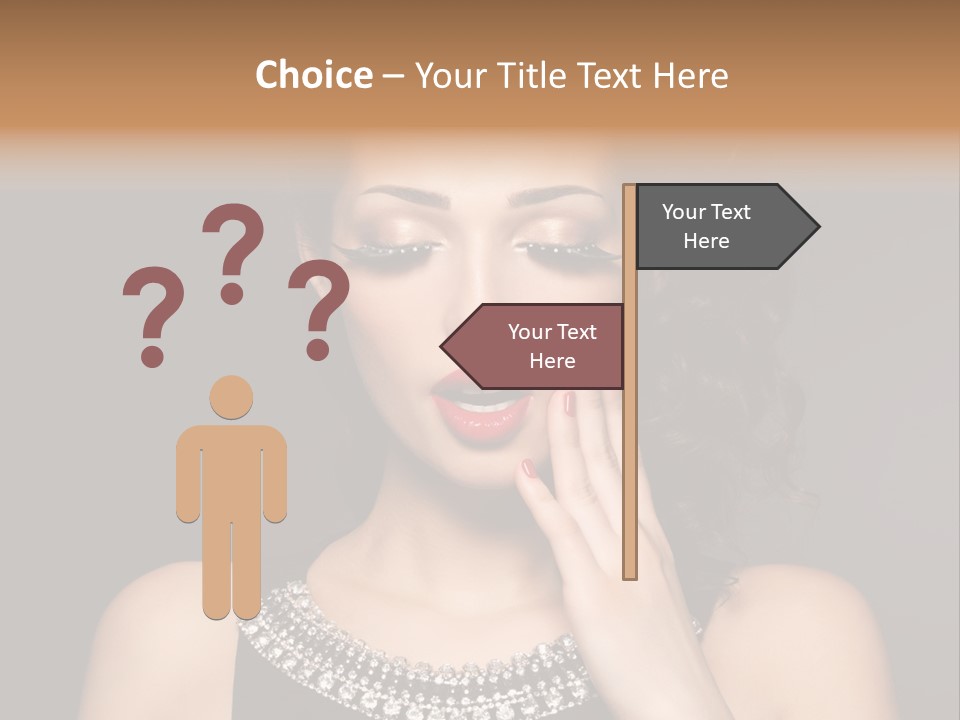 Eyeshadow Beauty Nails Red Lips PowerPoint Template