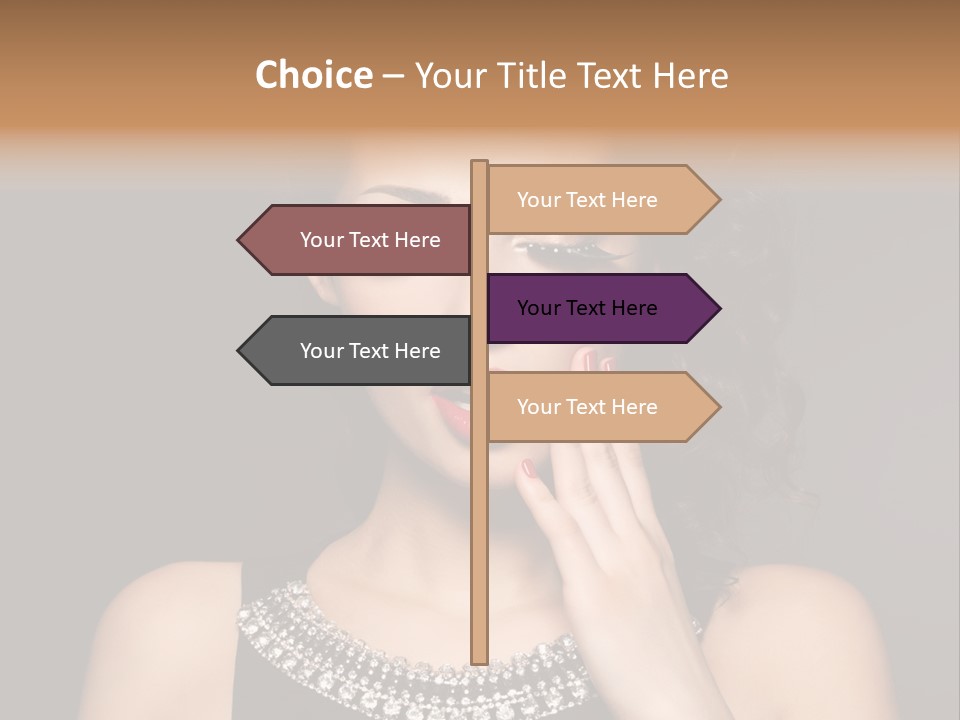 Eyeshadow Beauty Nails Red Lips PowerPoint Template