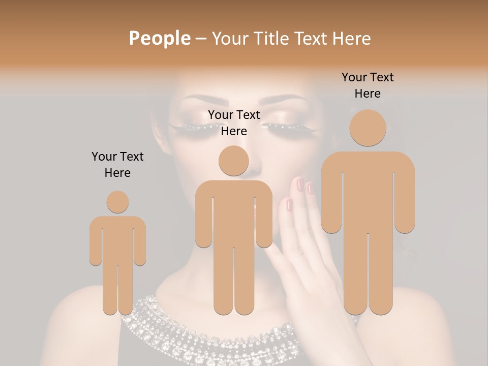 Eyeshadow Beauty Nails Red Lips PowerPoint Template