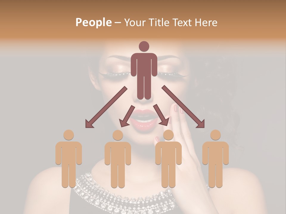 Eyeshadow Beauty Nails Red Lips PowerPoint Template