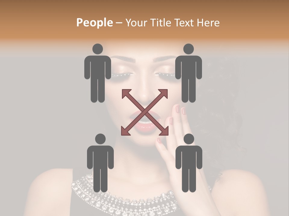 Eyeshadow Beauty Nails Red Lips PowerPoint Template