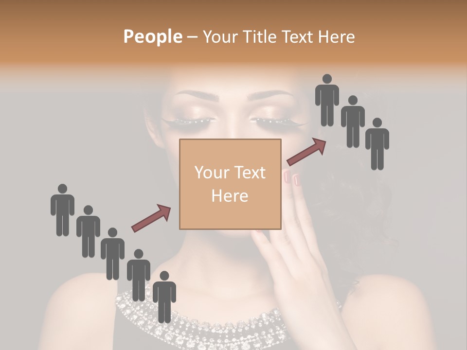 Eyeshadow Beauty Nails Red Lips PowerPoint Template