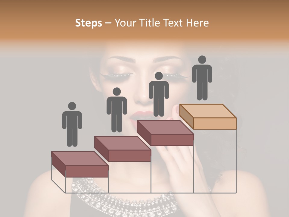 Eyeshadow Beauty Nails Red Lips PowerPoint Template