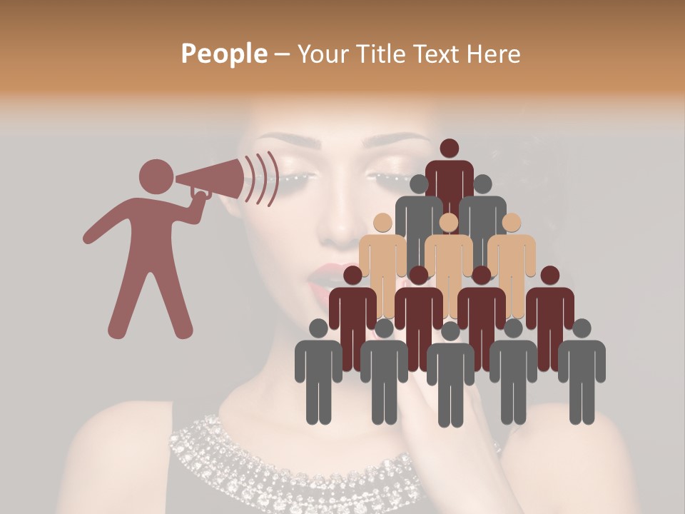 Eyeshadow Beauty Nails Red Lips PowerPoint Template