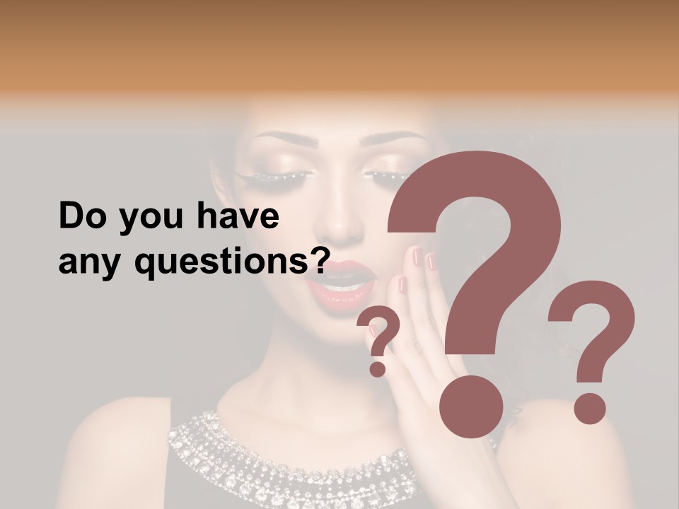 Eyeshadow Beauty Nails Red Lips PowerPoint Template