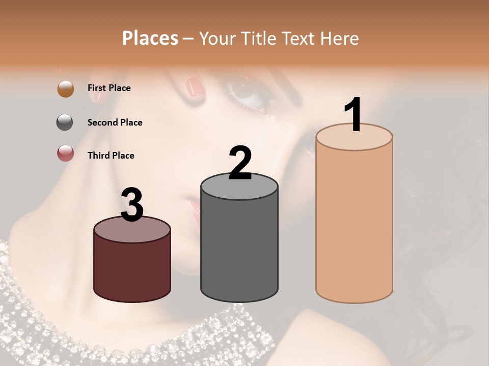 Female Red Manicure Fingers PowerPoint Template