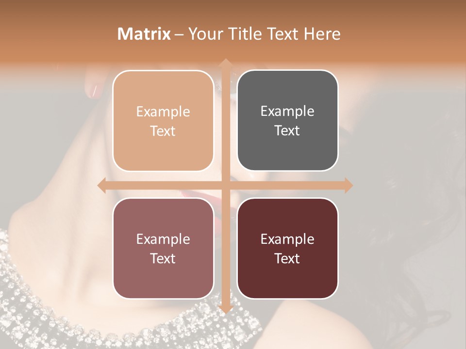 Female Red Manicure Fingers PowerPoint Template