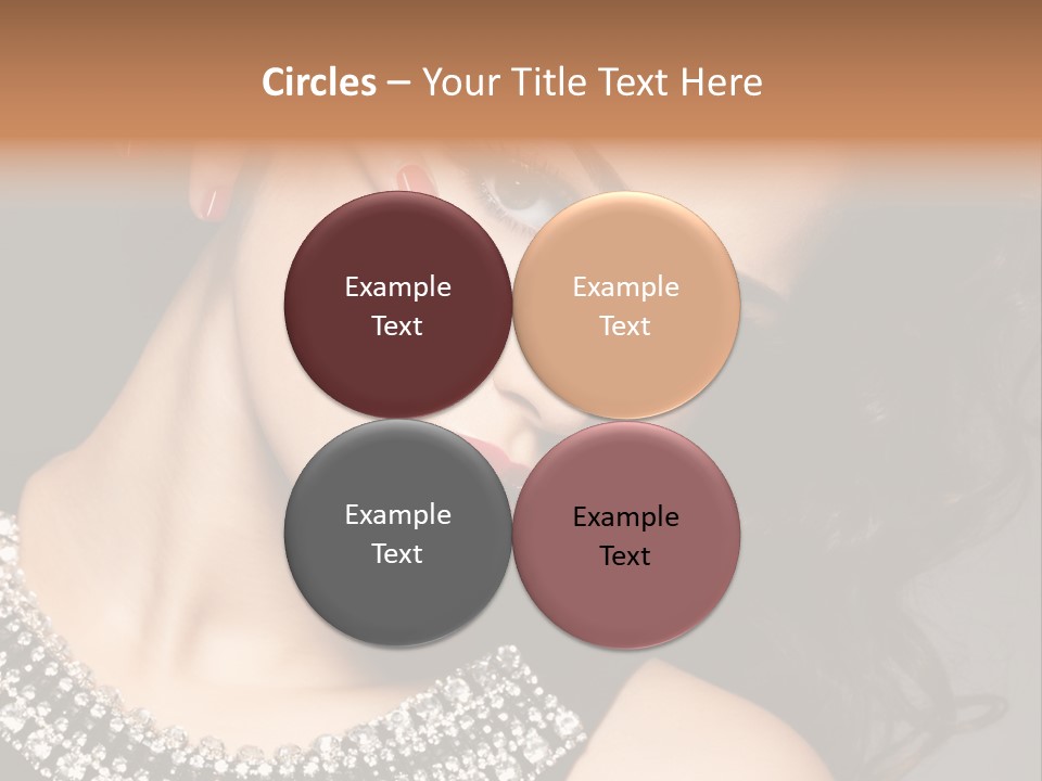 Female Red Manicure Fingers PowerPoint Template