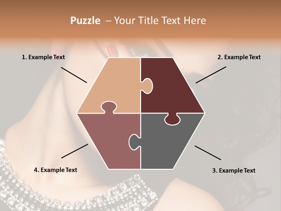 Female Red Manicure Fingers PowerPoint Template