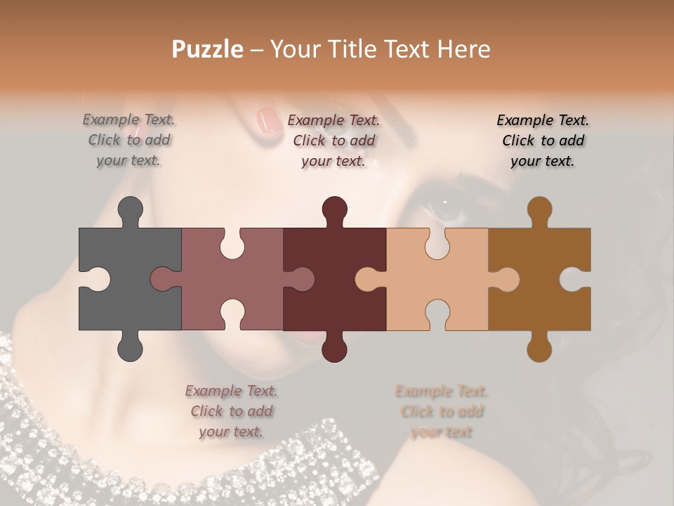 Female Red Manicure Fingers PowerPoint Template