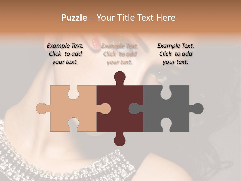 Female Red Manicure Fingers PowerPoint Template