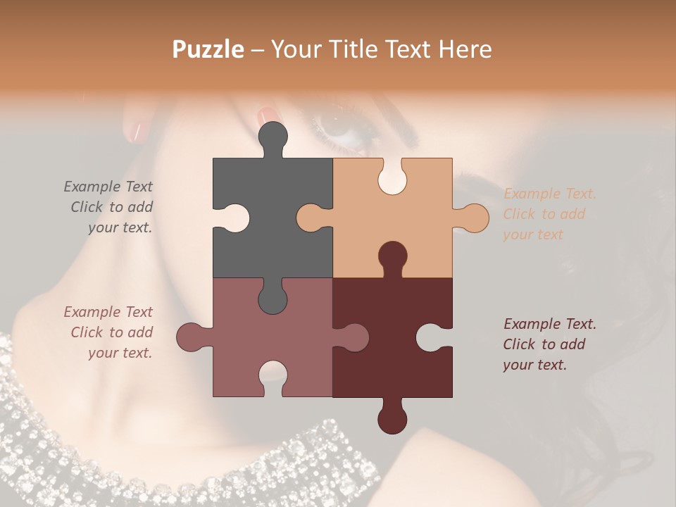 Female Red Manicure Fingers PowerPoint Template