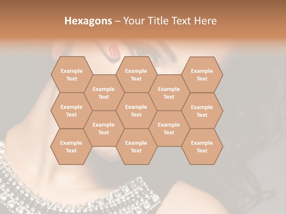 Female Red Manicure Fingers PowerPoint Template