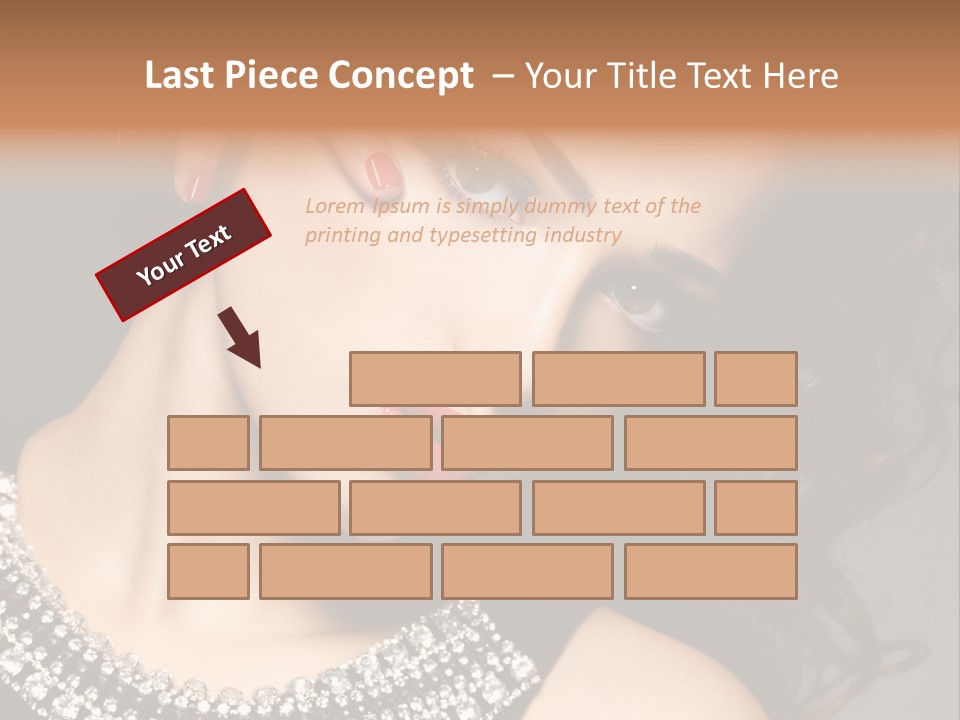 Female Red Manicure Fingers PowerPoint Template