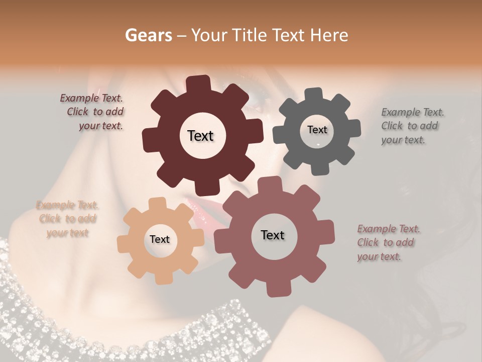 Female Red Manicure Fingers PowerPoint Template